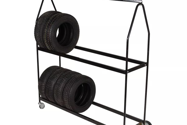 Mobile 2-Tier Tire Racks