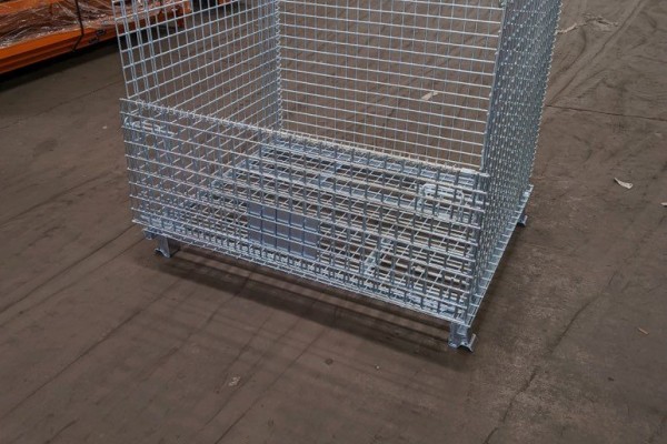 40 x 32 x 34.5 (28" Clear Height) - Wire Bulk Container Collapsible with 1/2 Drop Door